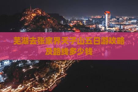 芜湖去张家界天子山五日游攻略及路线多少钱