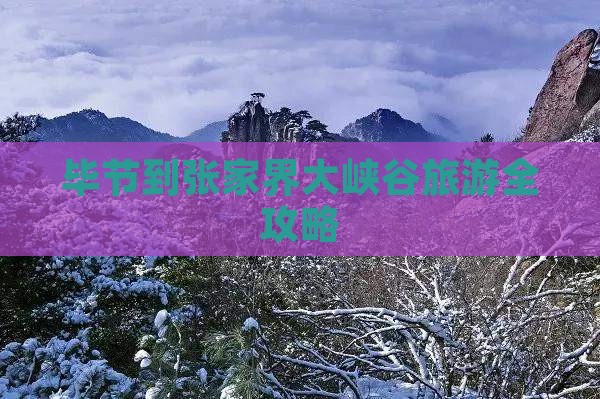 毕节到张家界大峡谷旅游全攻略