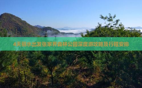 4天丽水出发张家界森林公园深度游攻略及行程安排