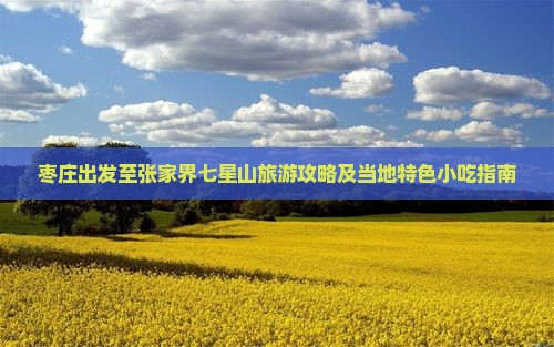 枣庄出发至张家界七星山旅游攻略及当地特色小吃指南