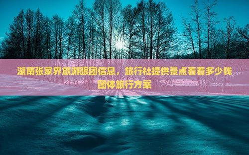 湖南张家界旅游跟团信息，旅行社提供景点看看多少钱团体旅行方案