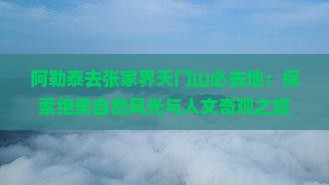 阿勒泰去张家界天门山必去地：探索绝美自然风光与人文奇观之旅