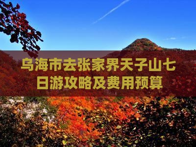 乌海市去张家界天子山七日游攻略及费用预算