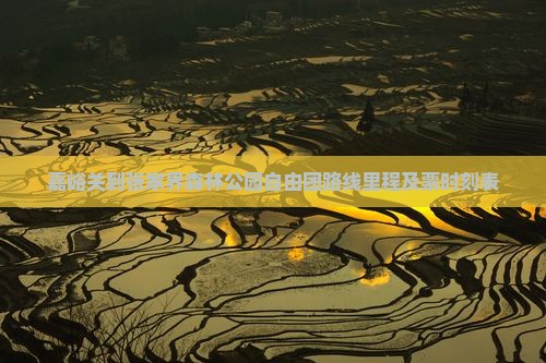 嘉峪关到张家界森林公园自由团路线里程及票时刻表