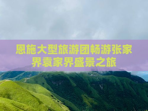 恩施大型旅游团畅游张家界袁家界盛景之旅