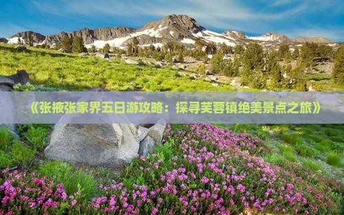 《张掖张家界五日游攻略：探寻芙蓉镇绝美景点之旅》
