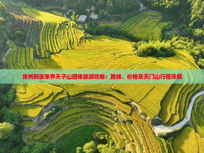 常州到张家界天子山团体旅游攻略：路线、价格及天门山行程详解