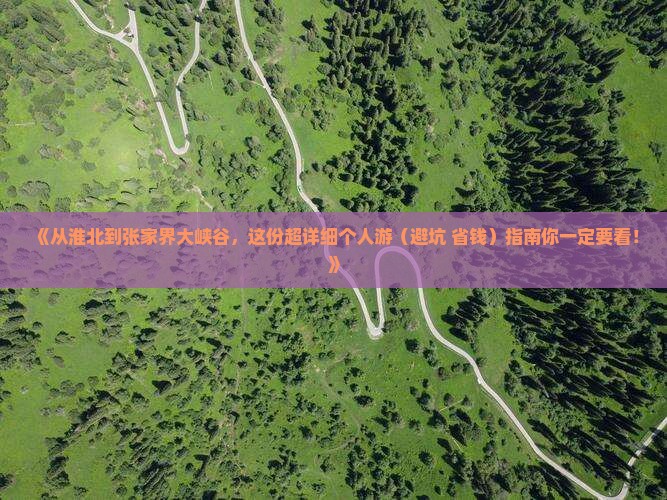 淮北去张家界大峡谷个人游