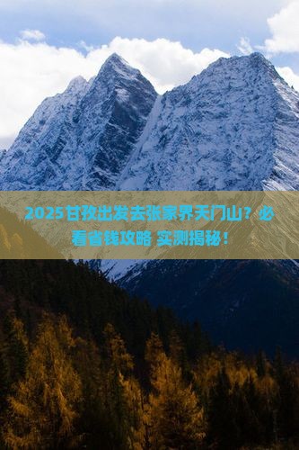 甘孜去张家界天门山门票
