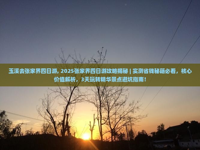 玉溪去张家界四日游