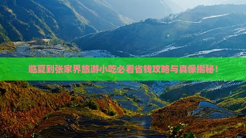 临夏到张家界旅游小吃