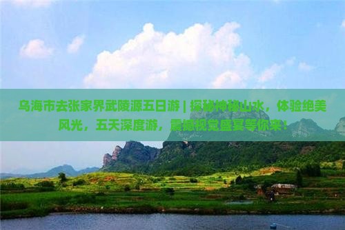 乌海市去张家界武陵源五日游