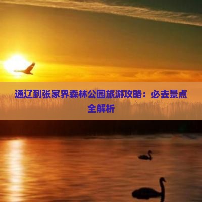 通辽市去张家界森林公园必去地