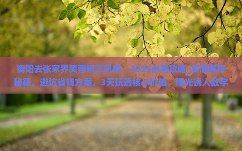衡阳去张家界芙蓉镇三日游