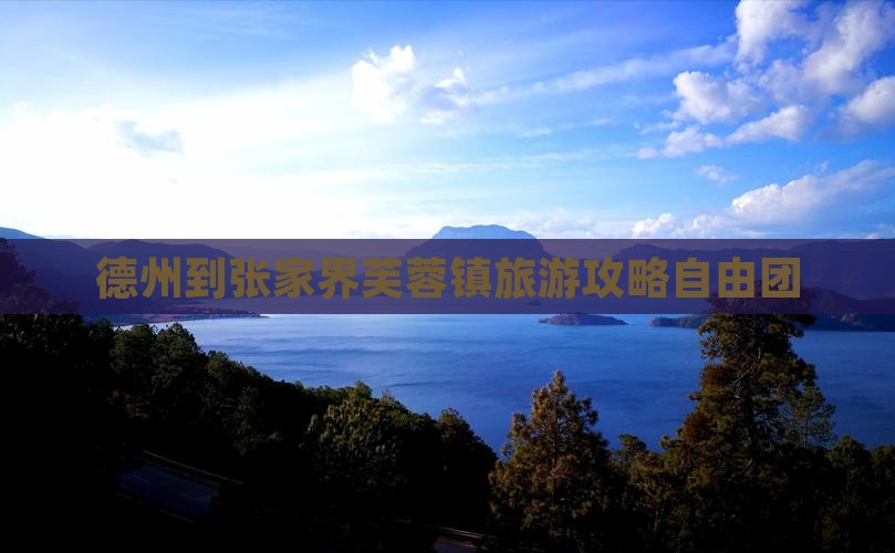 德州到张家界芙蓉镇自由团