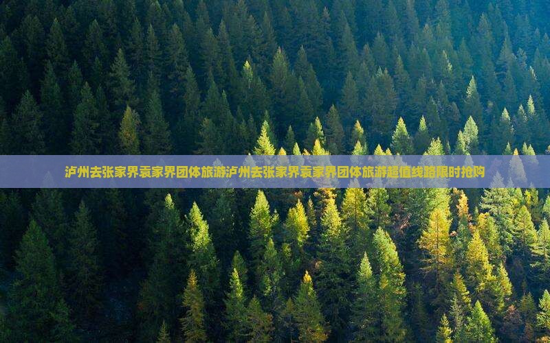 泸州去张家界袁家界团体旅游