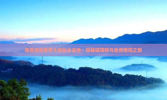 海西去张家界大峡谷必去地：探秘玻璃桥与自然奇观之旅