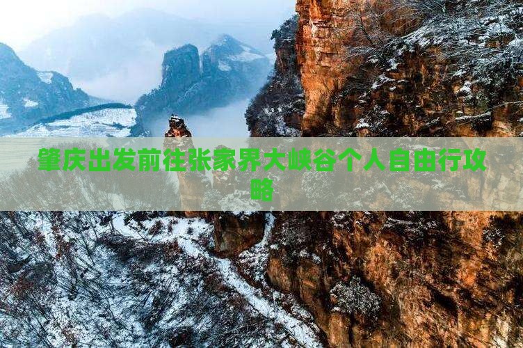 肇庆出发前往张家界大峡谷个人自由行攻略