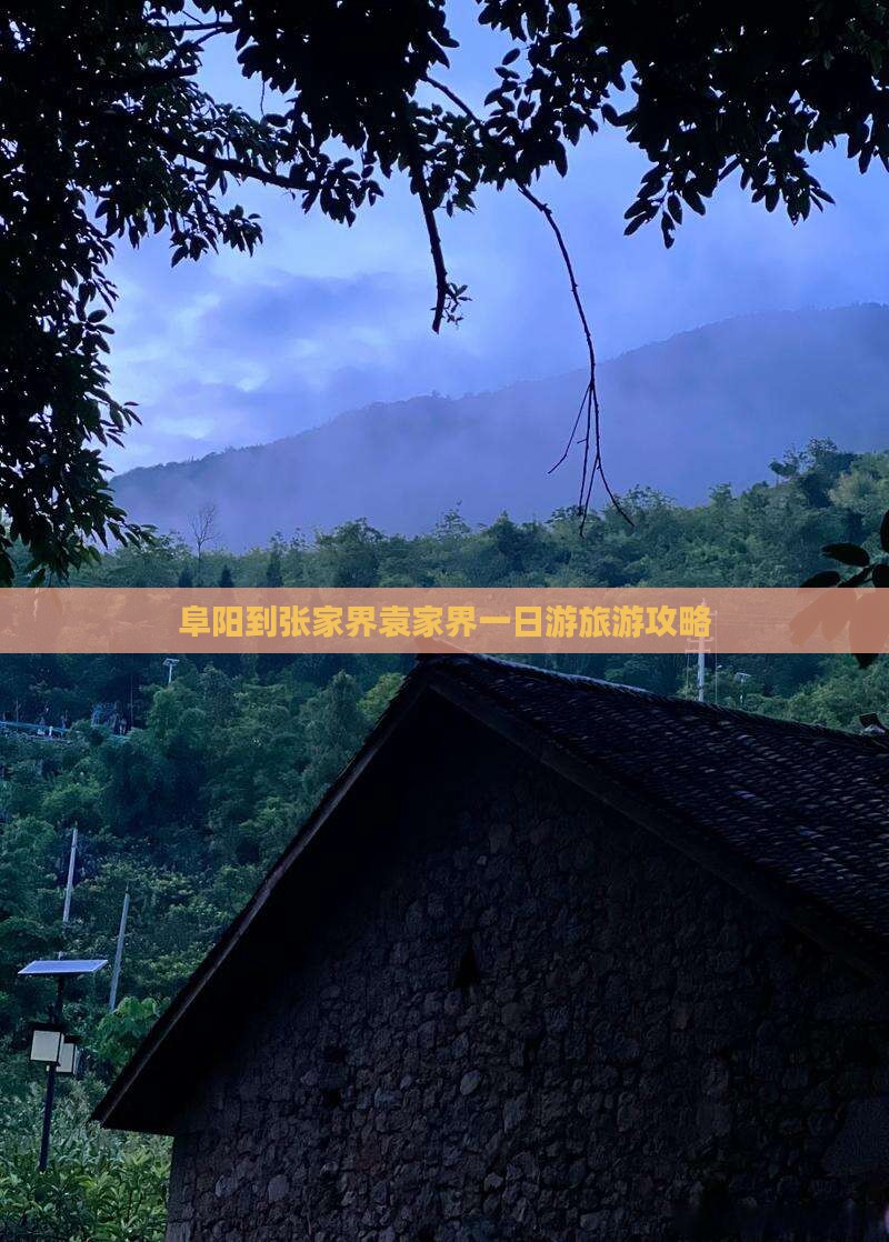 阜阳到张家界袁家界一日游旅游攻略