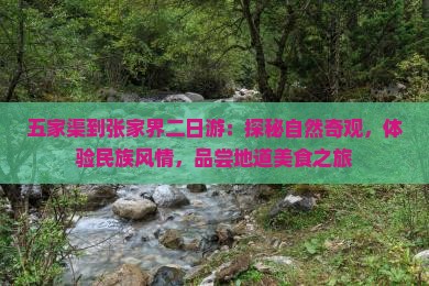 五家渠到张家界二日游：探秘自然奇观，体验民族风情，品尝地道美食之旅