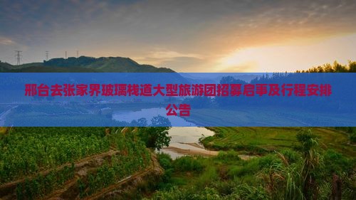邢台去张家界玻璃栈道大型旅游团招募启事及行程安排公告