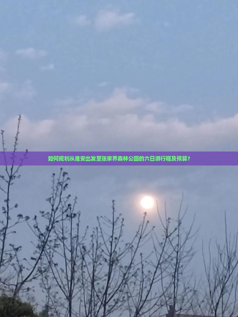 如何规划从淮安出发至张家界森林公园的六日游行程及预算？