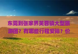 东莞到张家界芙蓉镇大型旅游团？有哪些行程安排？价格是多少？如何报名？