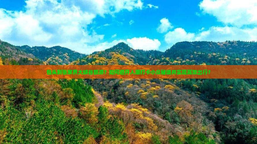 包头到张家界大峡谷旅游？如何避开人潮打卡小众秘境并实现高效出行？