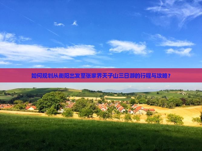 如何规划从衡阳出发至张家界天子山三日游的行程与攻略？