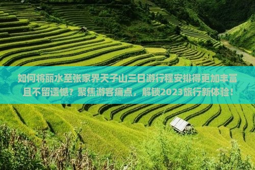 如何将丽水至张家界天子山三日游行程安排得更加丰富且不留遗憾？聚焦游客痛点，解锁2023旅行新体验！