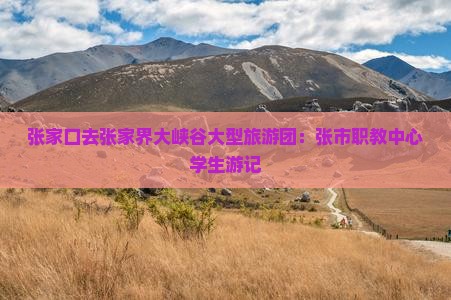 张家口去张家界大峡谷大型旅游团：张市职教中心学生游记