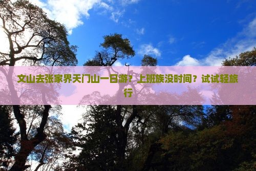 文山去张家界天门山一日游？上班族没时间？试试轻旅行