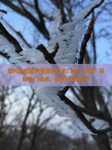 如何实现衢州至张家界天门山一日游？探秘热门景点，解决行程痛点！