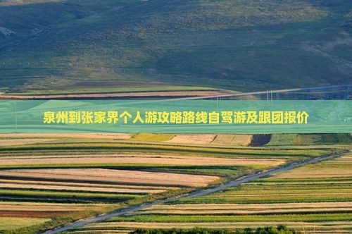 泉州到张家界个人游