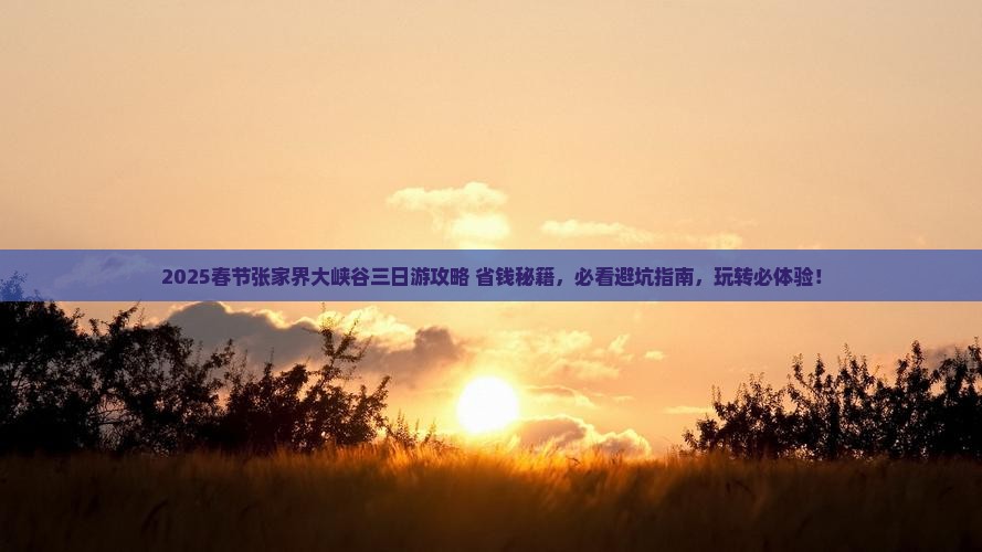 春节到张家界大峡谷三日游