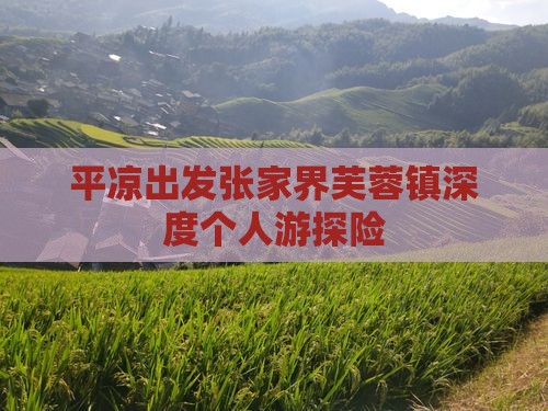 平凉出发张家界芙蓉镇深度个人游探险