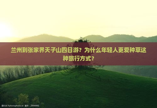 兰州到张家界天子山四日游？为什么年轻人更爱种草这种旅行方式？