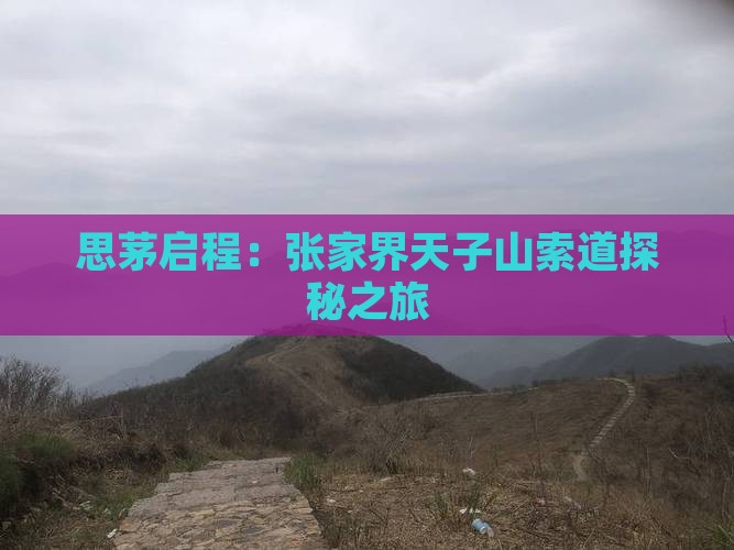 思茅启程：张家界天子山索道探秘之旅