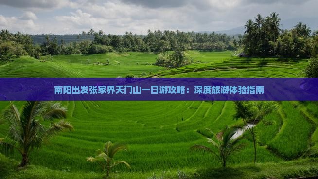 南阳出发张家界天门山一日游攻略：深度旅游体验指南