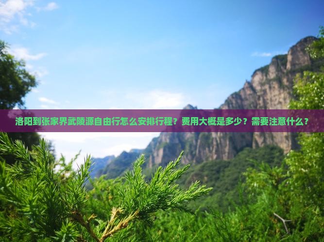 洛阳到张家界武陵源自由行怎么安排行程？费用大概是多少？需要注意什么？