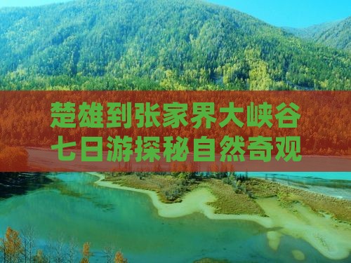 楚雄到张家界大峡谷七日游探秘自然奇观