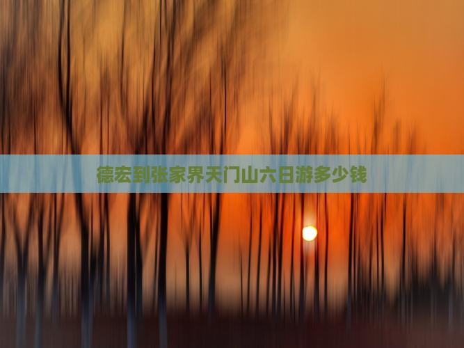 德宏到张家界天门山六日游多少钱