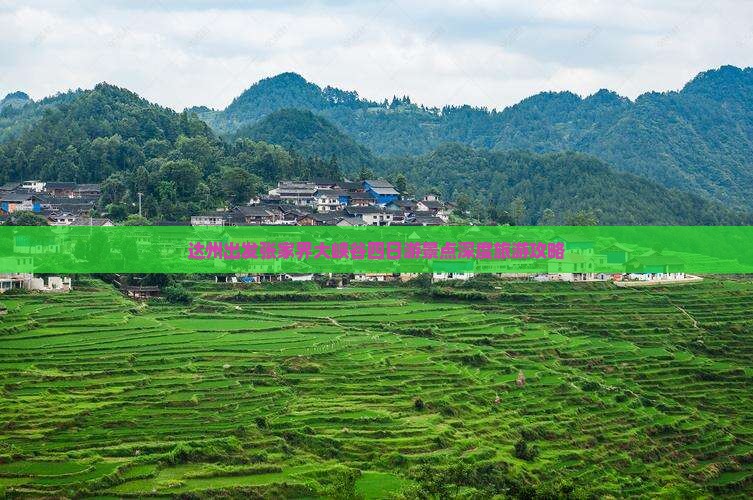 达州出发张家界大峡谷四日游景点深度旅游攻略