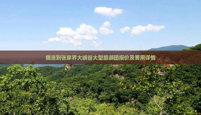商洛到张家界大峡谷大型旅游团报价及费用详情