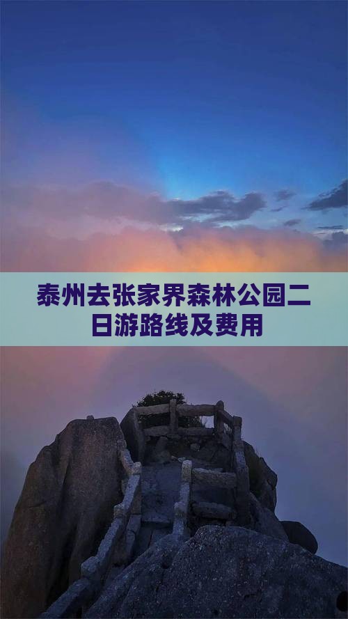 泰州去张家界森林公园二日游路线及费用