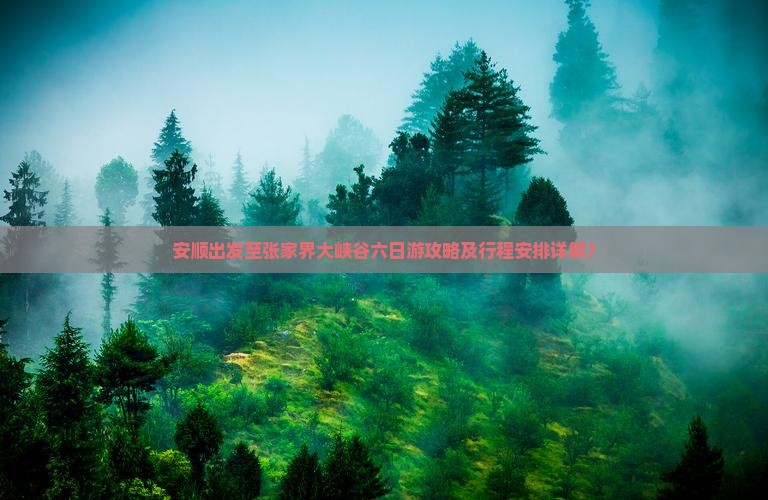 安顺出发至张家界大峡谷六日游攻略及行程安排详解？