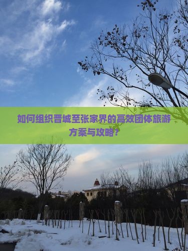 如何组织晋城至张家界的高效团体旅游方案与攻略？