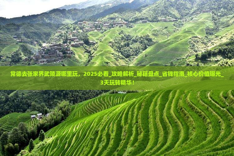 常德去张家界武陵源哪里玩