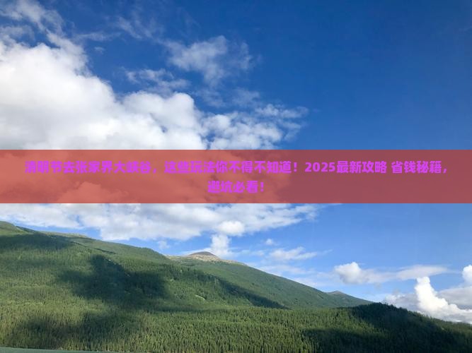 清明节到张家界大峡谷哪里玩