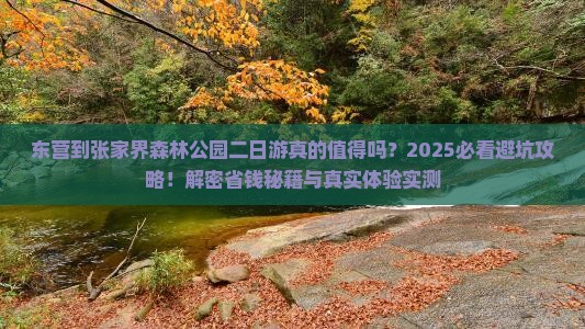 东营到张家界森林公园二日游